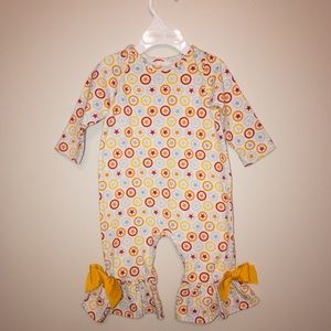 Ricrac and Ruffles Converse Romper Size 6/9M